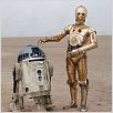 Star Wars : Episode IV - Un nouvel espoir (La Guerre des étoiles) : photo Anthony Daniels, George Lucas, Kenny Baker