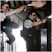 Hot Fuzz : photo Edgar Wright, Nick Frost, Simon Pegg