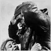La Strada : photo Anthony Quinn, Federico Fellini, Giulietta Masina