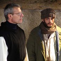 Des hommes et des dieux : photo Adel Bencherif, Lambert Wilson, Xavier Beauvois