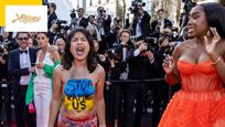 Cannes 2022 : "Arrêtez de nous violer", une manifestante crie sa colère contre la guerre en Ukraine sur les marches