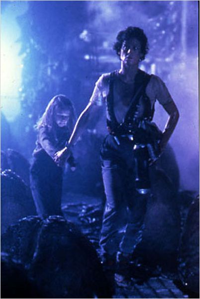 Aliens le retour : photo Carrie Henn, James Cameron, Sigourney Weaver