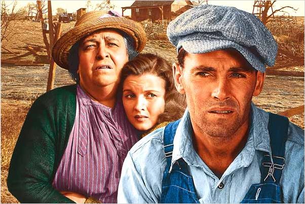 Les Raisins de la colère : photo Dorris Bowdown, Henry Fonda, Jane Darwell, John Ford