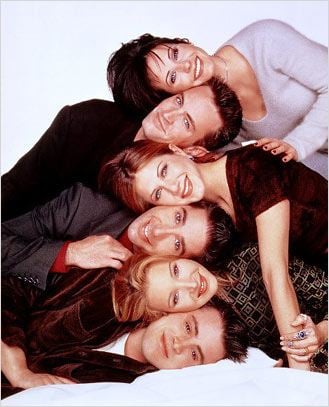 Friends : Photo Courteney Cox, David Schwimmer, Jennifer Aniston, Lisa Kudrow, Matt LeBlanc