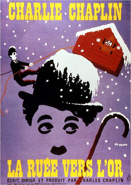 La Ruée vers l'or : affiche Charles Chaplin