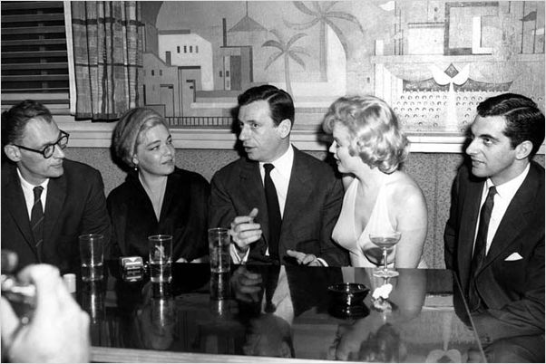 Le Milliardaire : Photo Arthur Miller, George Cukor, Marilyn Monroe, Simone Signoret, Yves Montand