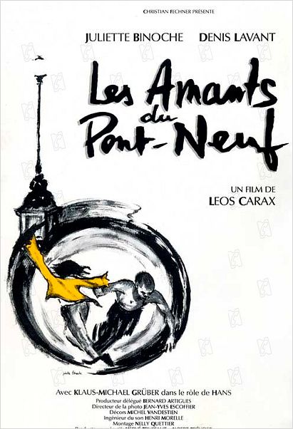 Les Amants du Pont-Neuf : affiche Denis Lavant, Juliette Binoche, Leos Carax