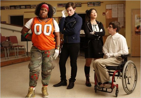 Glee : Photo Amber Riley, Chris Colfer, Jenna Ushkowitz, Kevin McHale
