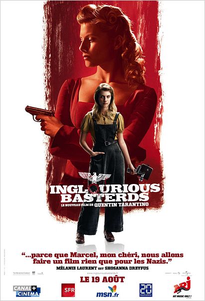 Inglourious Basterds : affiche Mélanie Laurent, Quentin Tarantino
