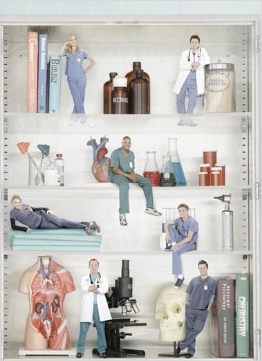 Scrubs : Photo Dave Franco, Donald Faison, Eliza Coupe, John C. McGinley, Kerry Bishe