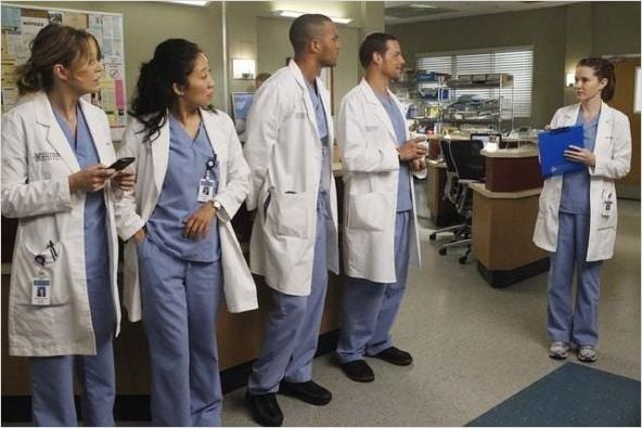 Photo Ellen Pompeo, Jesse Williams, Justin Chambers, Sandra Oh, Sarah Drew