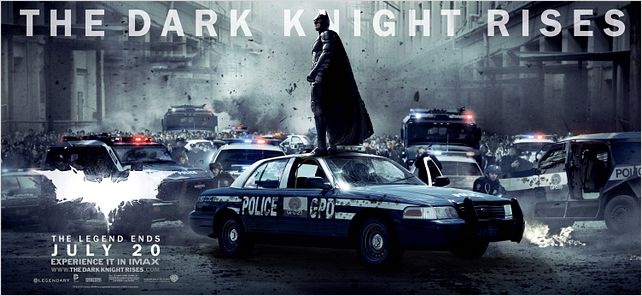 The Dark Knight Rises : Affiche Christian Bale, Christopher Nolan