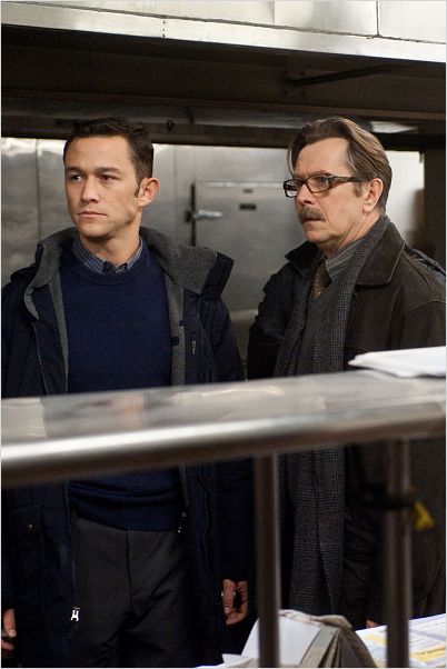 The Dark Knight Rises : Photo Christopher Nolan, Gary Oldman, Joseph Gordon-Levitt