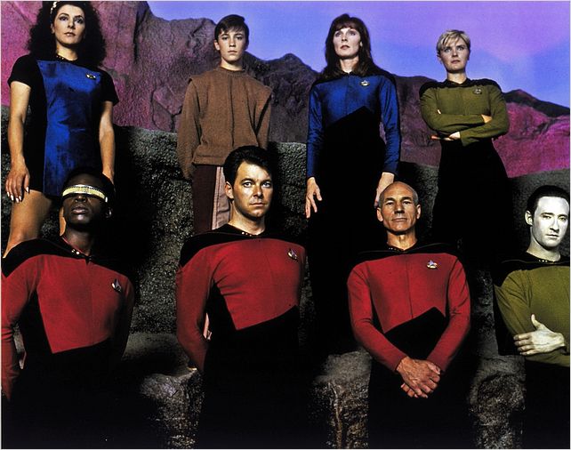 Photo Brent Spiner, Denise Crosby, Gates McFadden, Jonathan Frakes, LeVar Burton