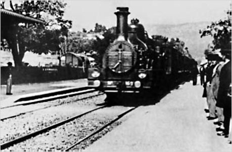 L'Arrivée d'un train en gare de La Ciotat : photo