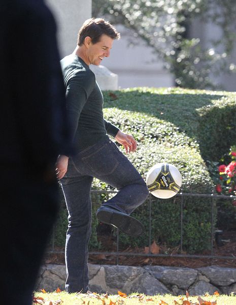 Tom Cruise sur le tournage de 