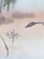 poster de Un oiseau qui aime une fleur