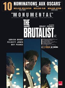 Affiche de The Brutalist, film à voir en streaming sur Pygargue