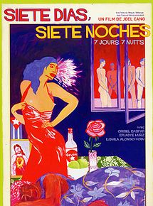 Affiche de Siete dias, siete noches (7 jours, 7 nuits), film à voir en streaming sur Pygargue