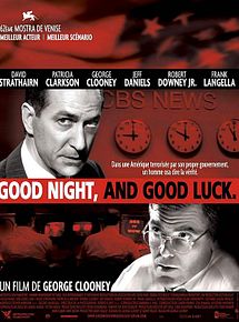 Affiche de Good Night, and Good Luck., film à voir en streaming sur Pygargue