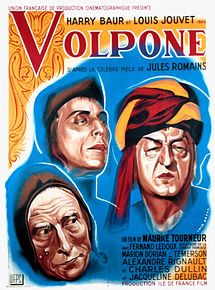 Affiche de Volpone, film à voir en streaming sur Pygargue