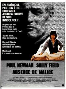 Affiche de Absence de Malice, film à voir en streaming sur Pygargue