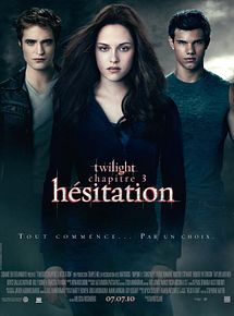 Affiche de Twilight - Chapitre 3 : hésitation, film à voir en streaming sur Pygargue