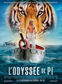 Affiche de L'Odyssée de Pi, film à voir en streaming sur Pygargue