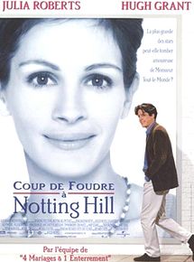 Affiche de Coup de foudre à Notting Hill, film à voir en streaming sur Pygargue