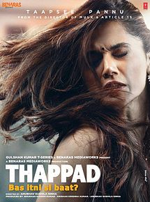 Affiche de Thappad, film à voir en streaming sur Pygargue