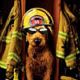 Photo Rex, chien pompier