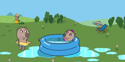 poster de la série À la piscine