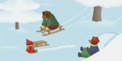 poster de la série Petit Ours Brun fait de la luge