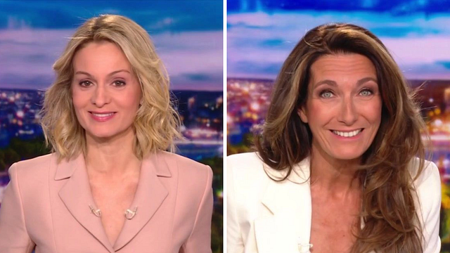 image de la news 20H de TF1 : “On ne travaille jamais ensemble”, Anne-Claire Coudray et Audrey Crespo-Mara en froid ?