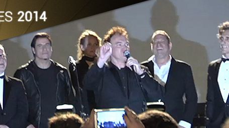 image de la news Cannes 2014 - Pulp Fiction : Tarantino, Travolta et Uma Thurman fêtent les 20 ans de la Palme sur la plage