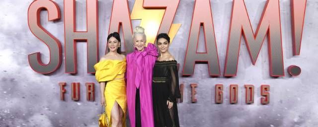 Lucy Liu, Helen Mirren et Rachel Zegler lors de l'avant-première officielle de Shazam 2 à Los Angeles