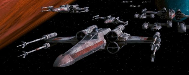 Un bataillon de X-Wing dans “Un nouvel espoir” (1977)