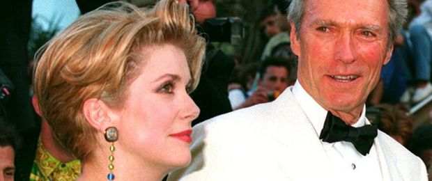 Catherine Deneuve et Clint Eastwood au festival de Cannes en 1994.