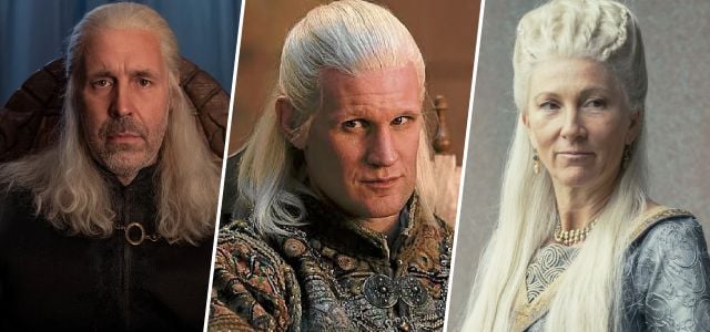 De gauche à droite : Viserys, Daemon et Rhaenys