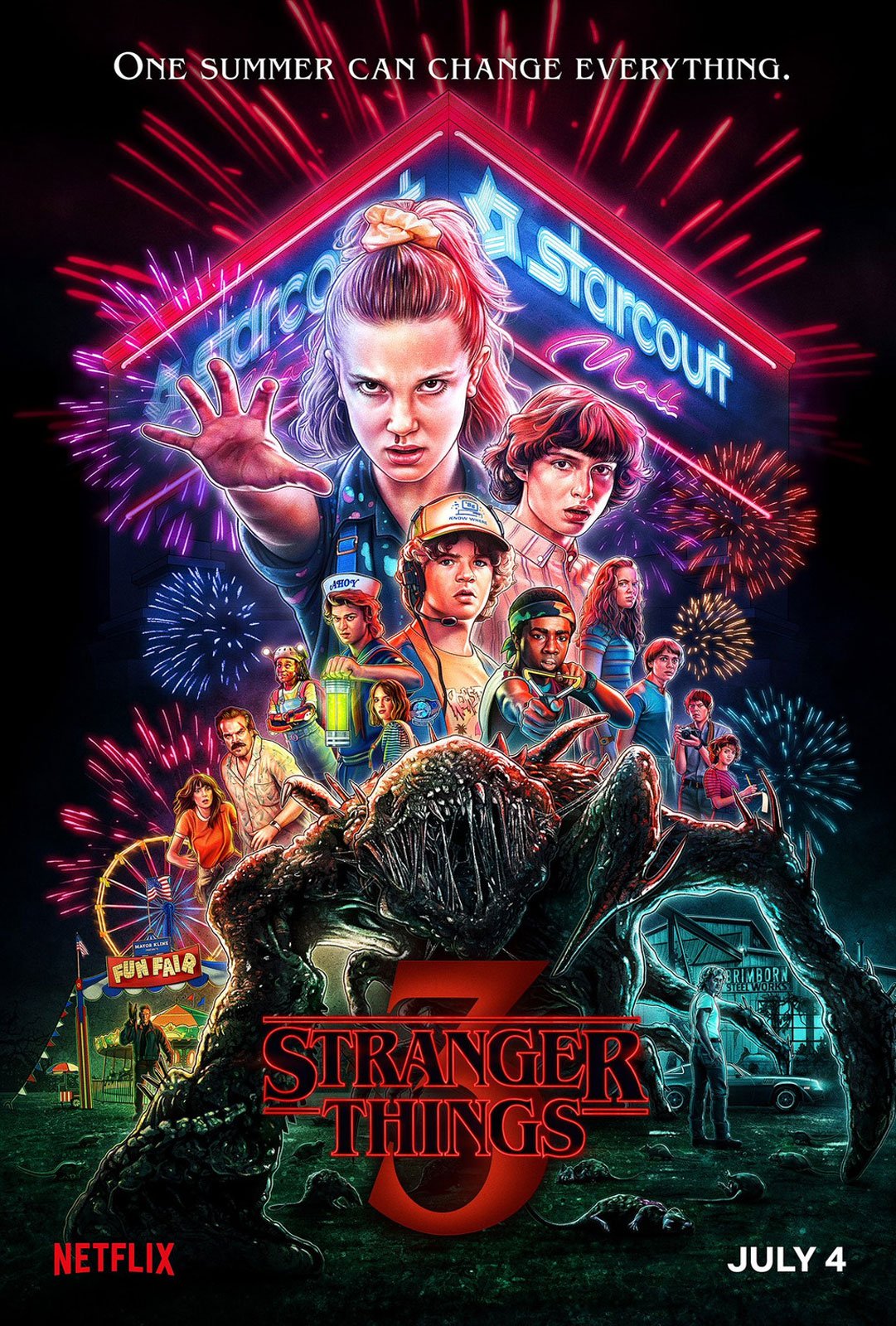 Poster Stranger Things - Saison 3 - Affiche 10 sur 68 - AlloCinÃ©