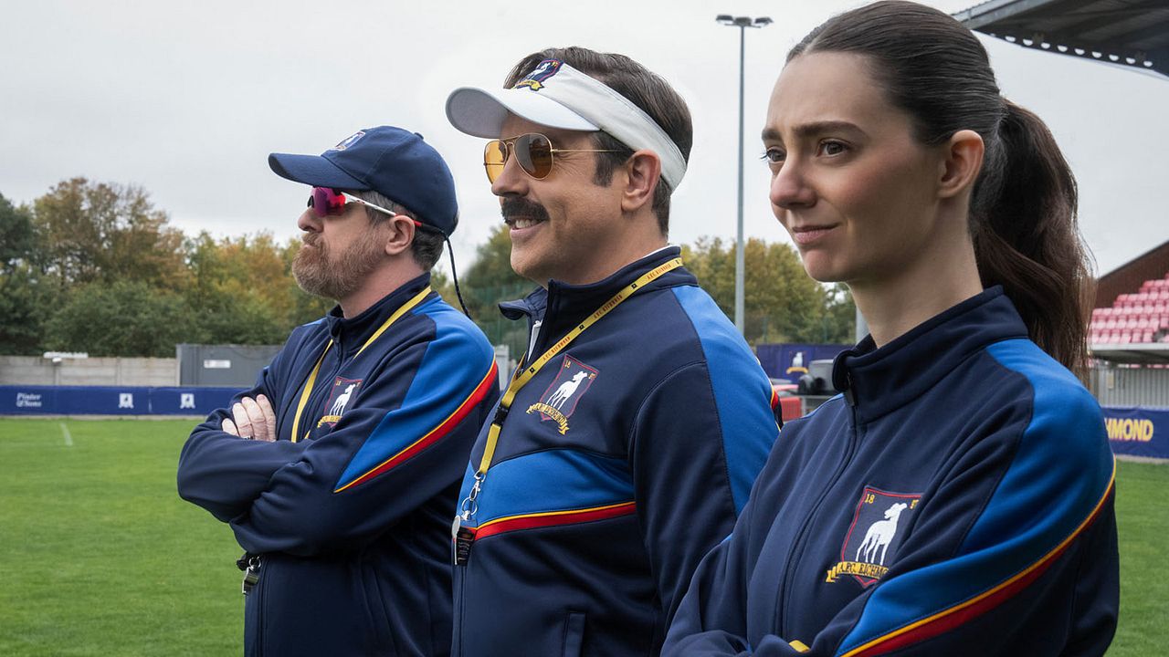 Photo Brendan Hunt, Tanya Reynolds, Jason Sudeikis