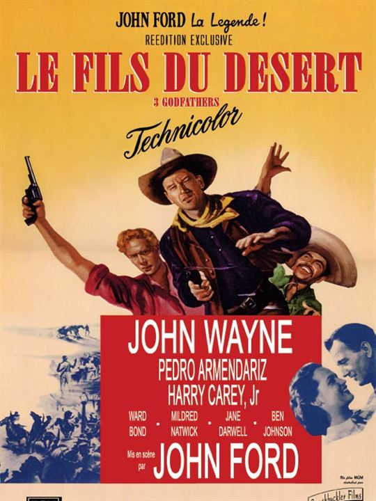 Le Fils du désert : Affiche John Wayne, John Ford