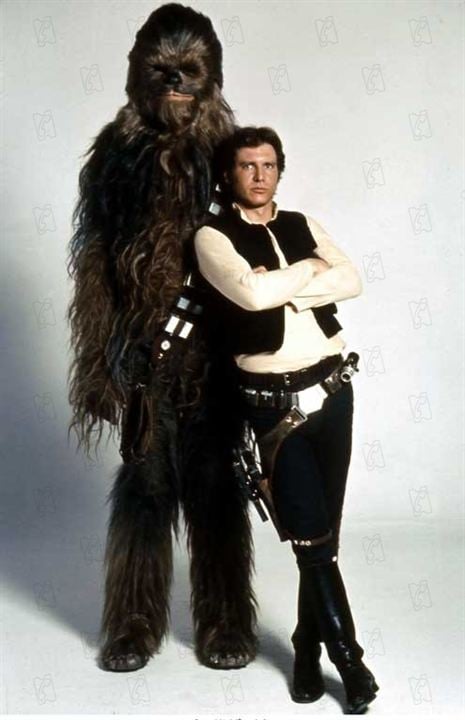 Star Wars : Episode IV - Un nouvel espoir (La Guerre des étoiles) : Photo Harrison Ford, George Lucas, Peter Mayhew