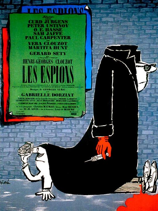Les Espions : Affiche Henri-Georges Clouzot