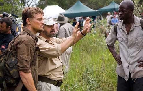 Blood Diamond : Photo Edward Zwick, Leonardo DiCaprio, Djimon Hounsou