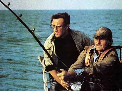 Les Dents de la Mer : Photo Roy Scheider, Robert Shaw, Steven Spielberg