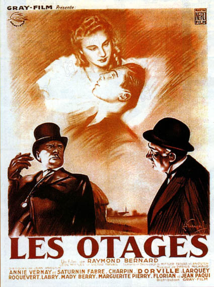 Les Otages : Affiche Pierre Larquey