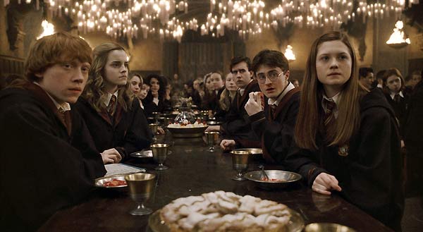 Harry Potter et le Prince de sang mêlé : Photo Bonnie Wright, Daniel Radcliffe, Emma Watson, Rupert Grint, Matthew Lewis