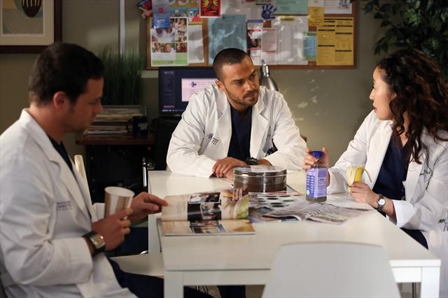 Grey's Anatomy : Photo Jesse Williams, Sandra Oh, Justin Chambers (I)
