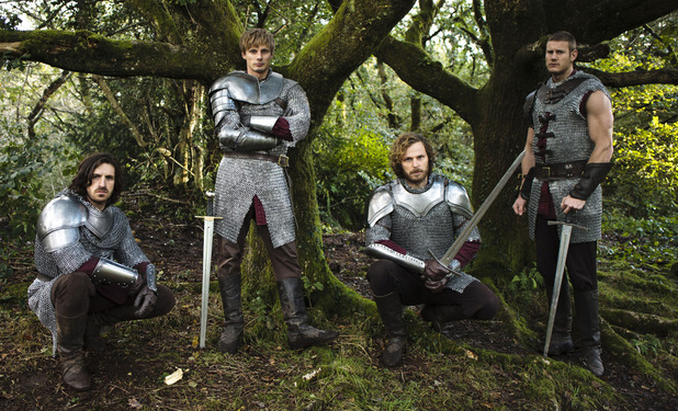 Merlin : Photo Bradley James (II), Tom Hopper, Rupert Young, Eoin Macken